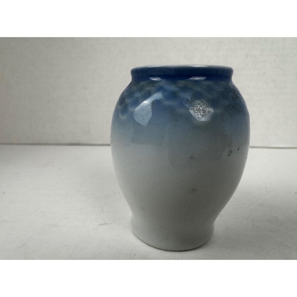 Bing & Grondahl Seagull Miniature Porcelain Vase 671 Blue Fish Scale Toothpick - Picture 5 of 8